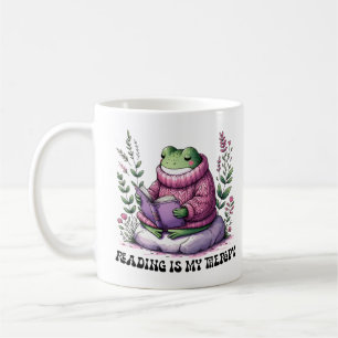 Läsning är min terapi kaffemugg