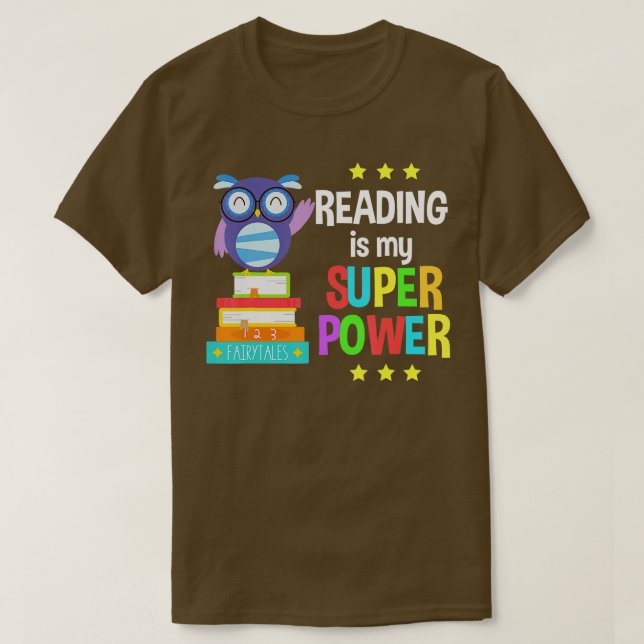 Läsning är Min Toppen Girl Bok Älskare Reader T Shirt (Design framsida)