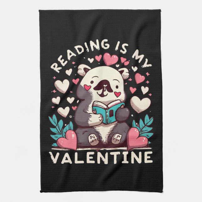 Läsning är min valentin kökshandduk (Vertikal)