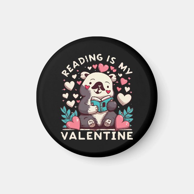 Läsning är min valentin magnet (Framsidan)