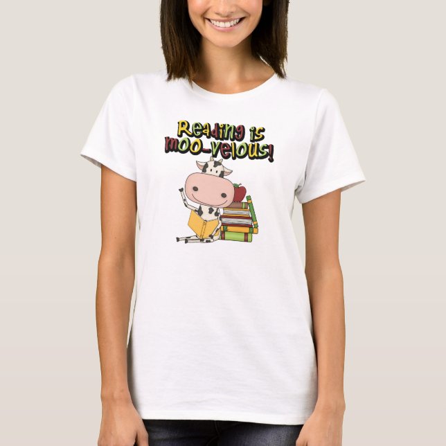 Läsning är Mu-velous Tee Shirt (Framsida)