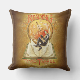 Läsning är tidsresa kudde