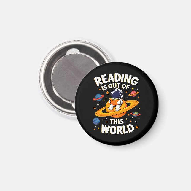 Läsning är ur denna värld magnet (Front/Back)