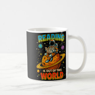 Läsning är ur denna värld roliga rymdböcker kaffemugg