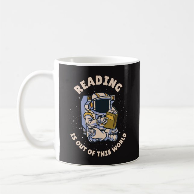 Läsning är utanför denna värld kaffemugg (Vänster)