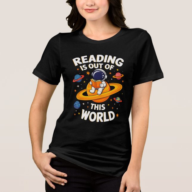 Läsning är utom detta värld t shirt (Framsida)