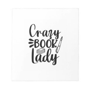 Läsning Art Crazy Bok Dam Anteckningsblock