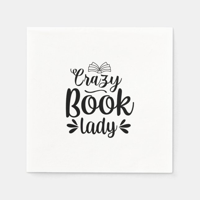 Läsning Art Crazy Bok Dam Pappersservett (Framsidan)