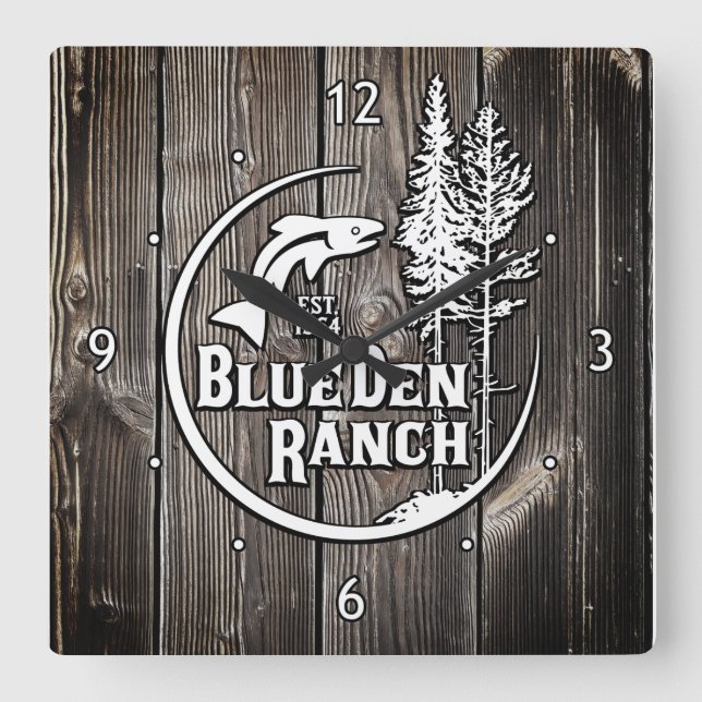 Låsning av akrylvägg fyrkantig klocka (Framsida)