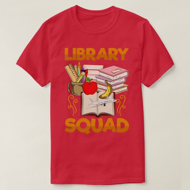 Läsning av Bok Älskare Bibliotek Librarian T Shirt (Design framsida)