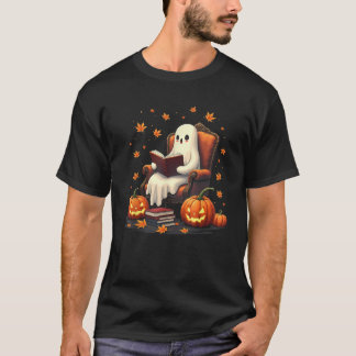 Läsning av Bok Älskare Lärare Ghost Bok Reade Funn T Shirt