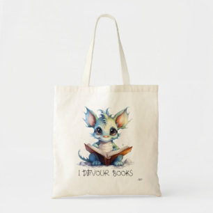 *~* LÄSNING av BOKAR AP88 BLUE Baby Dragon Tygkasse