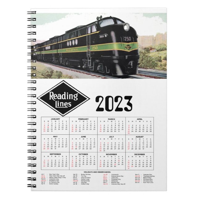 Läsning av järnvägskalender anteckningsbok (Framsidan)