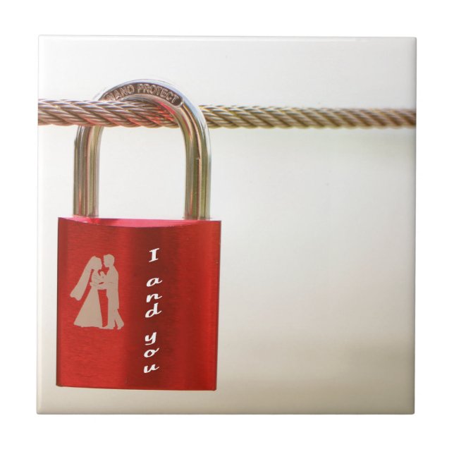 Låsning av kärlek kakelplatta (Framsidan)