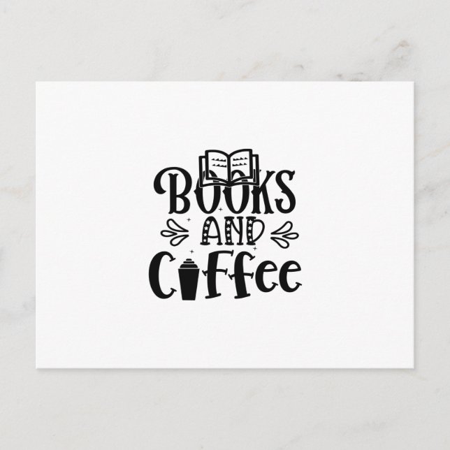 Läsning av konst Bokar och kaffe Vykort (Framsida)