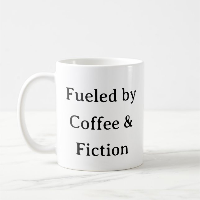 Läsning av Mugg som bränsle av kaffe och fiktion B (Vänster)