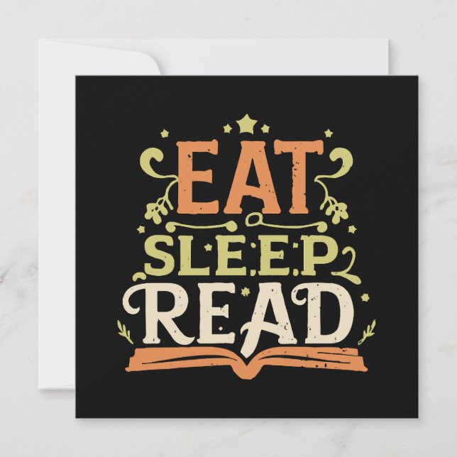 Läsning av strömsparläge, roligt läsning inbjudningar (Framsida)