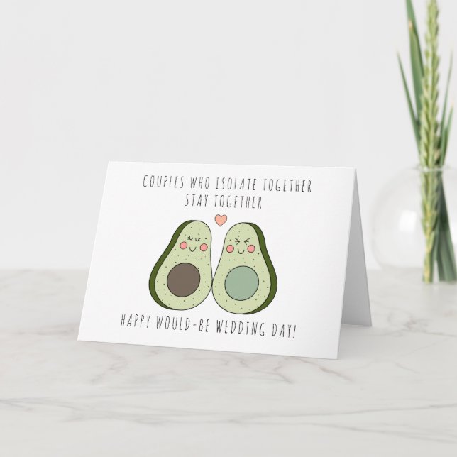 Låsning avbrutet kort för Bröllop - Avocado Design (Framsida)