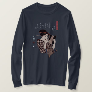 Läsning-Bedrövad japansk kvinna Tee Shirt
