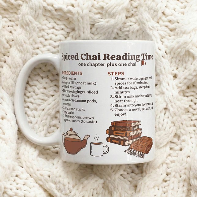 Läsning Chai Ritual Kryddad Recept Kaffemugg (Skapare uppladdad)