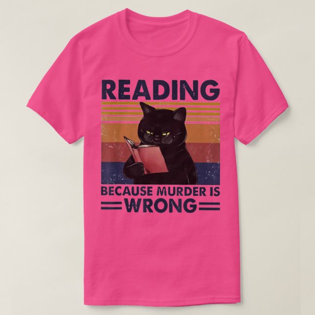 Läsning eftersom mord är fel klump och Bok T Shirt (Design framsida)