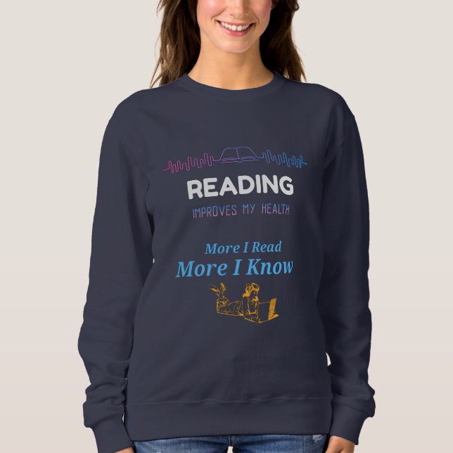 Läsning förbättrar min hälsa t shirt (Framsida)
