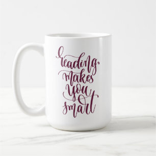 Läsning gör dig att ila kaffemugg