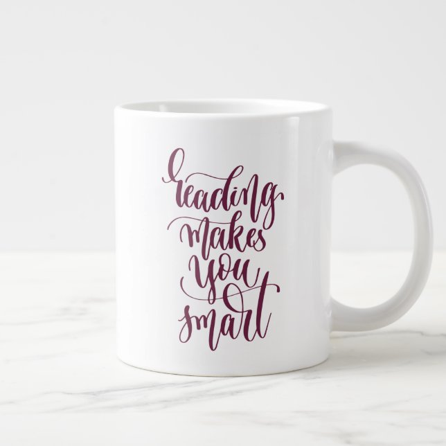 Läsning gör dig smart jumbo mugg (Höger)