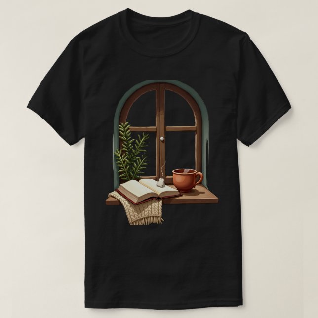 Läsning Hörna Stilleben T Shirt (Design framsida)