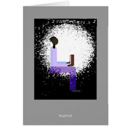 Läsning i fönster tänder hälsningskort