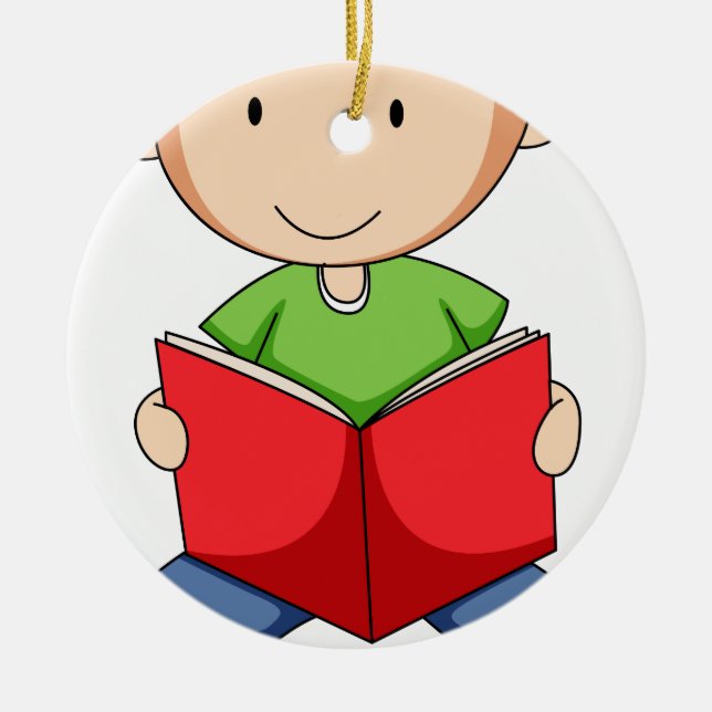 Läsning Julgransprydnad Keramik (Framsidan)