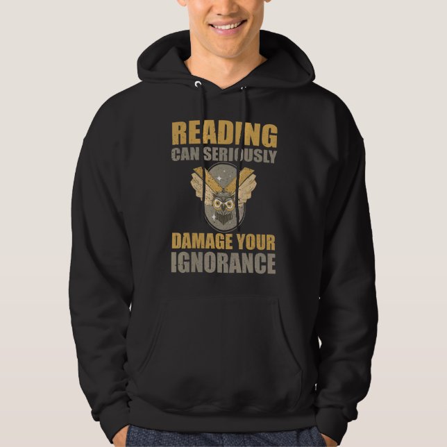 Läsning kan skada Oskuld 1 Hoodie (Framsida)