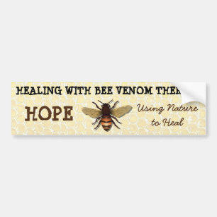 Läsning med Bee Venom Bee Beapy Bumper Sticker Bildekal