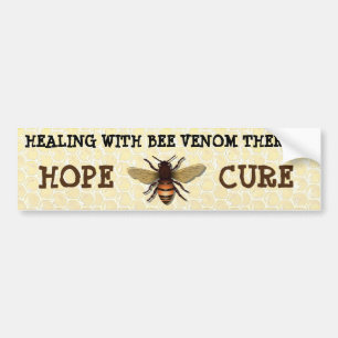 Läsning med Bee Venom Bee Beapy Bumper Sticker Bildekal