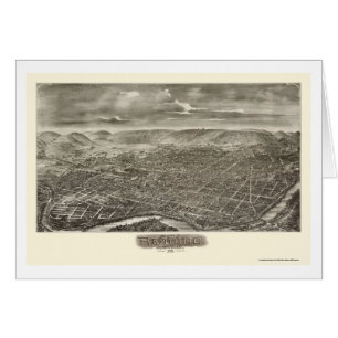 Läsning panorama- karta för PA - 1898 Hälsningskort