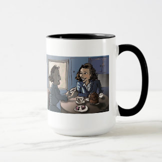 Läsning som löven rånar mugg