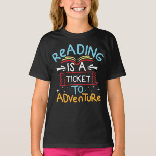 Läsningen är Biljett mot Äventyr Bok Älskare T Shirt