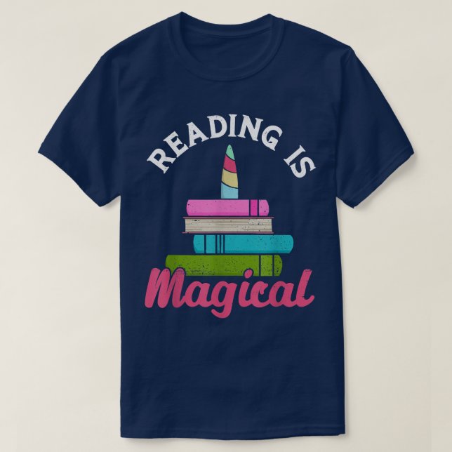 Läsningen är den magiska Bok Älskare-bibliotekarie T Shirt (Design framsida)