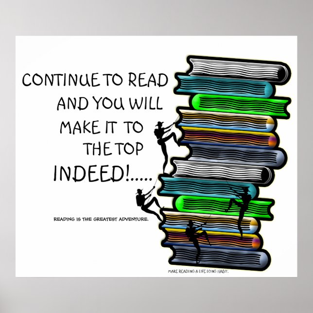 Läsningen är det Underbarare Äventyr Poster (Framsidan)