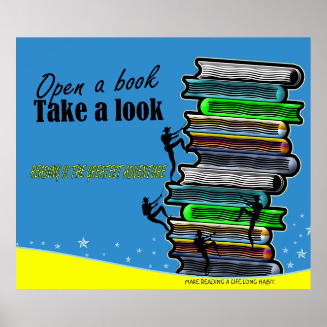 Läsningen är det Underbarare Äventyr Poster (Framsidan)
