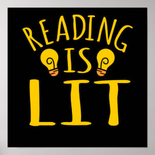 Läsningen är Lit English Language Teacher Student Poster