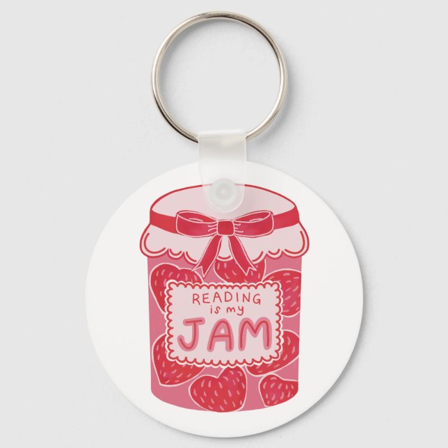 Läsningen är min sylt bok älskare nyckelring (Framsida)