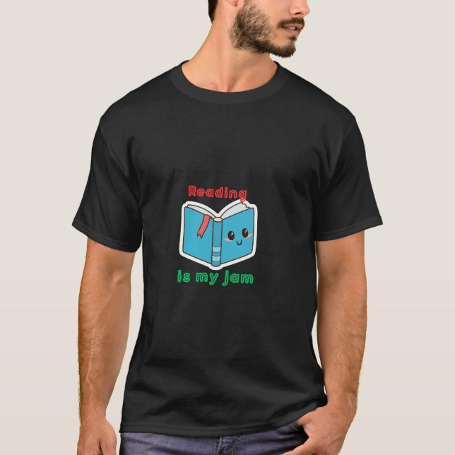 Läsningen är min Sylt - utmatning av Bok Älskare i T Shirt (Framsida)
