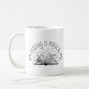 Läsningen i bok är magisk kaffemugg