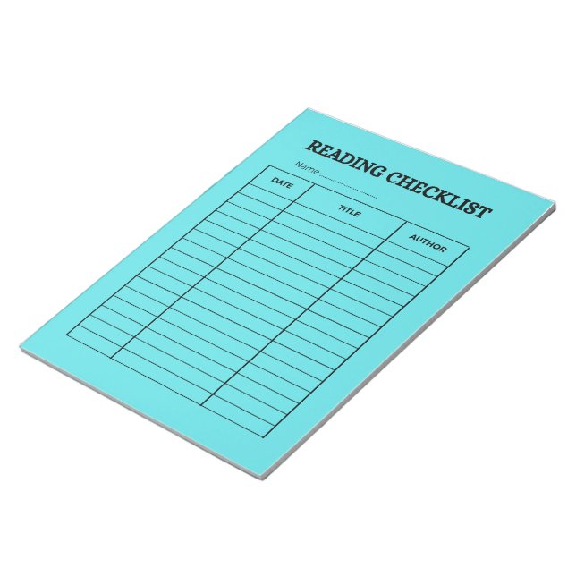 LÄSNINGSCHECKLISTA ANTECKNINGSBLOCK (Vinklad)