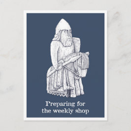 Låsningslägen: Lewis chessmen - Knight Vykort