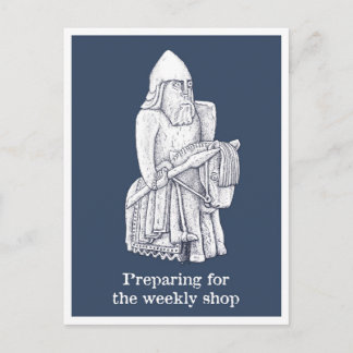 Låsningslägen: Lewis chessmen - Knight Vykort