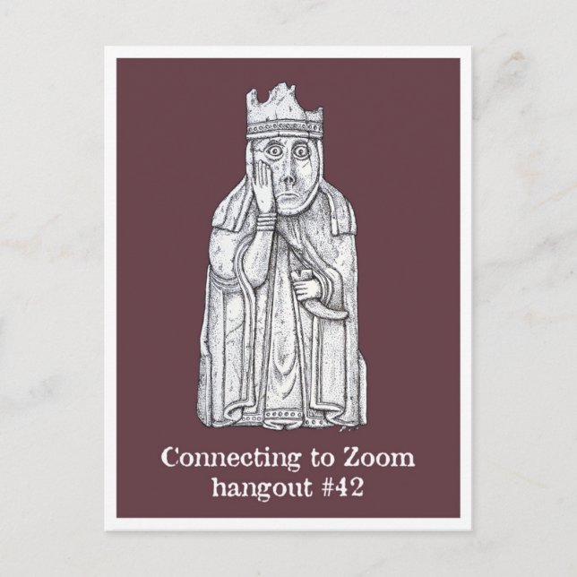 Låsningsmetoder: Lewis chessmen - drottningen Vykort (Framsida)