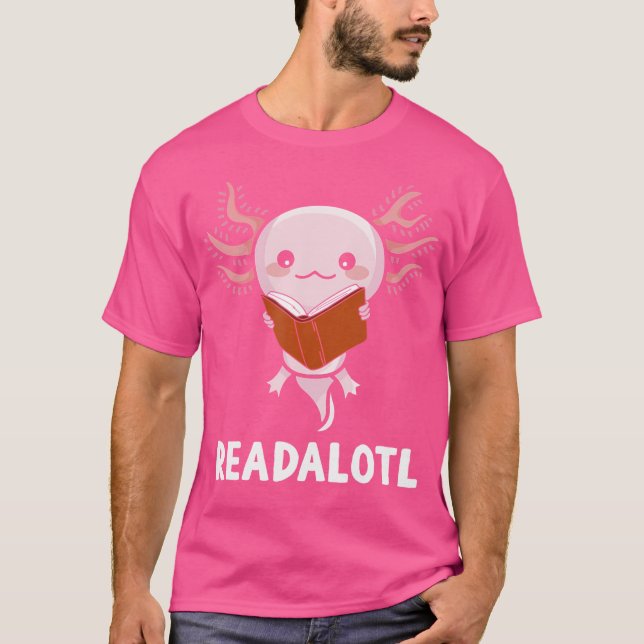 Läsningströrelse: Funny Axolotl Salamander med Bo T Shirt (Framsida)