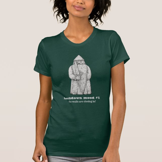 Låsningsuppstämning #1 Lewis chessmen berserker pa T Shirt (Framsida)